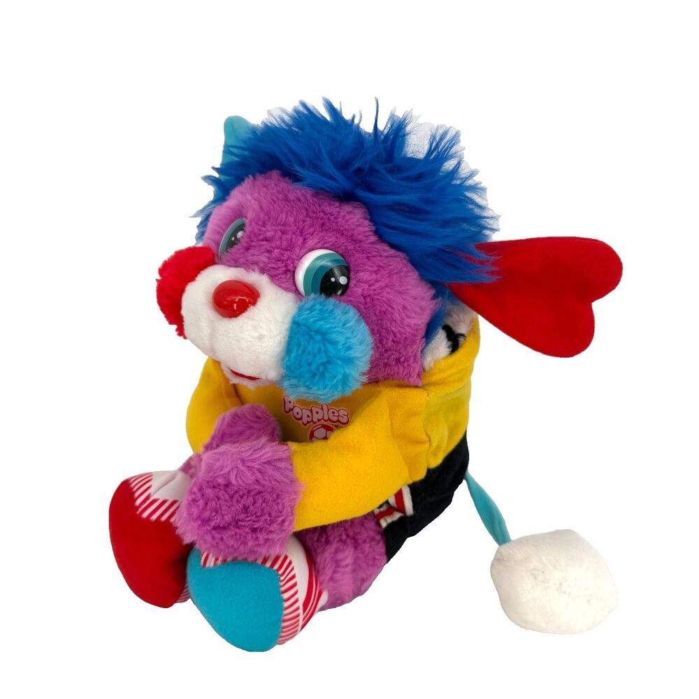 Vintage 1986 Mattel Popples Plush Big Kick Soccer Ball Stuffed Toy 11"